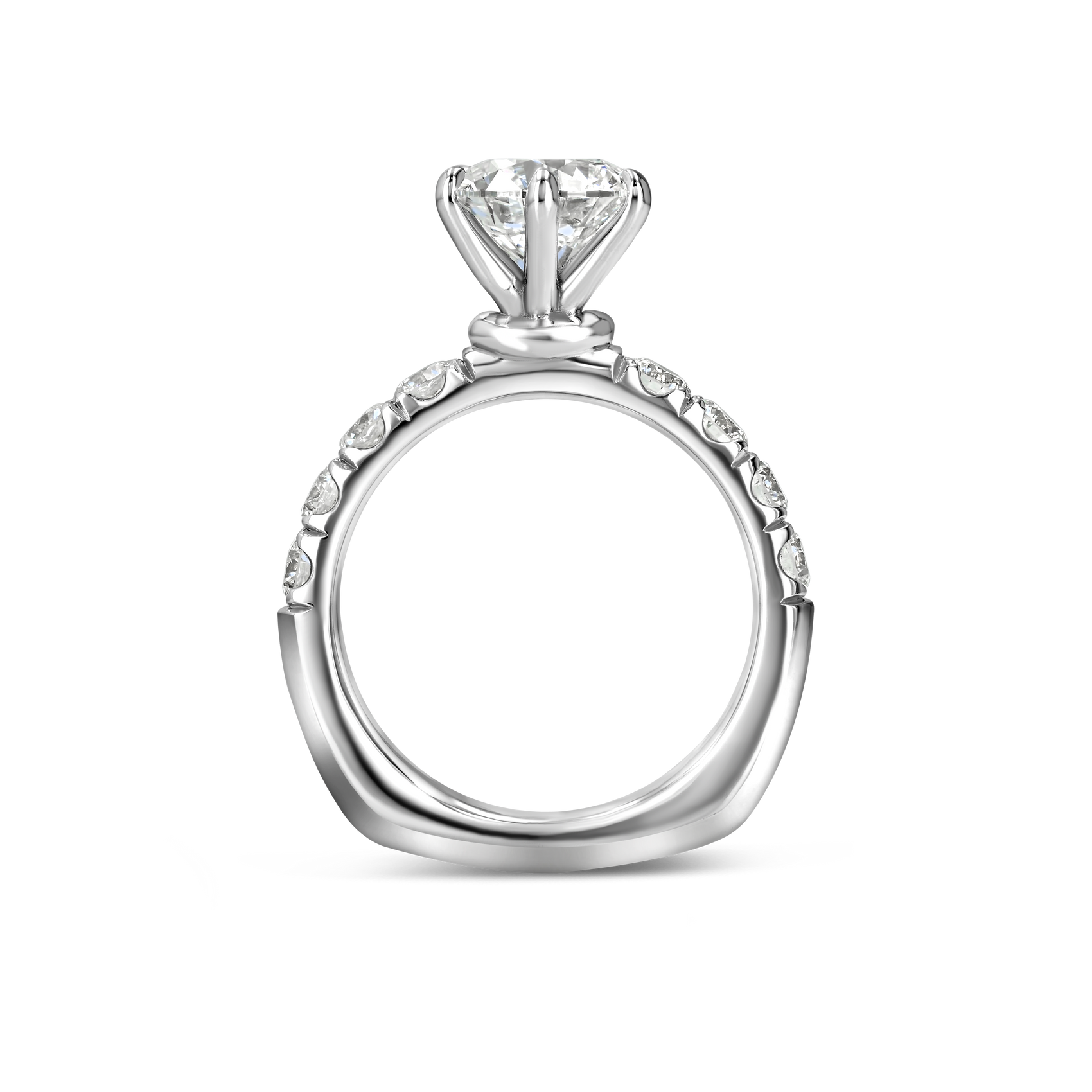 2.00Ct Round Brilliant Engagement Ring – 18K White Gold