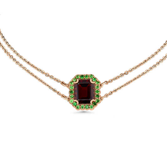 Reg Garnet Gemstone Necklace
