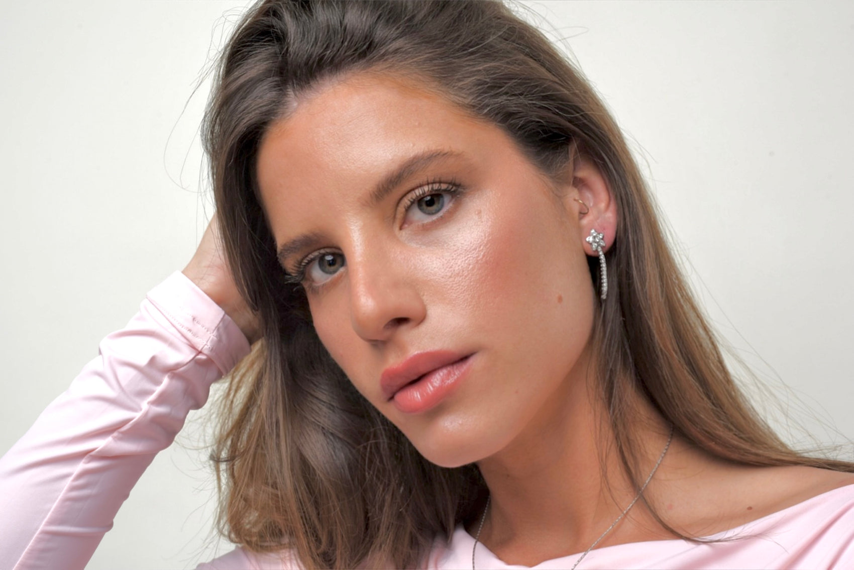 Singular Diamond Floral Earrings
